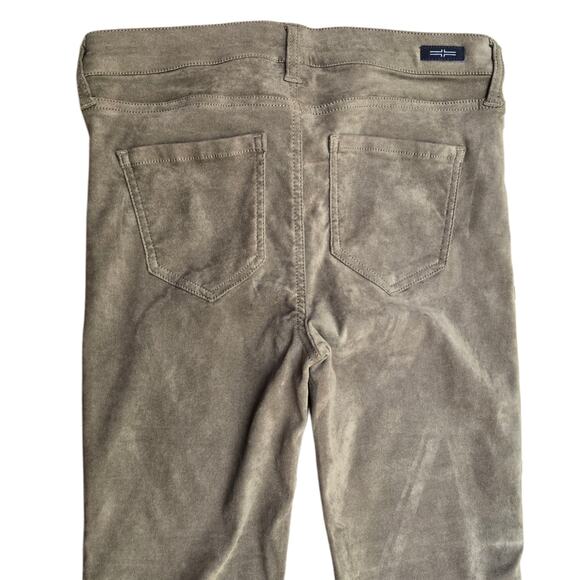 Stretch Micro Suede Skinny Pants Liverpool Abby Ankle Size 4 27 Olive Brown - Picture 8 of 9